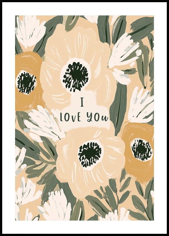 Floral Love Note Poster