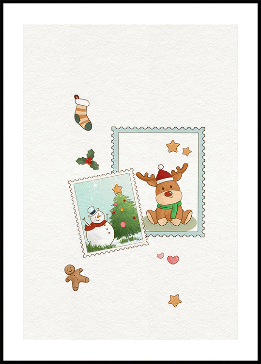 Christmas Stamps & Holiday Memories Poster