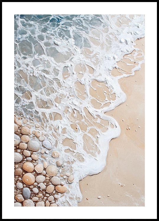 Foam and Pebbles Poster
