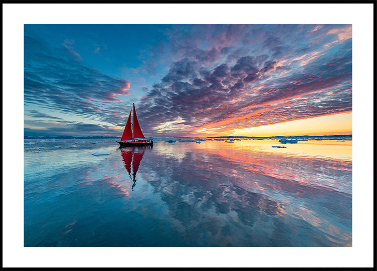 Greenland fire sky Poster