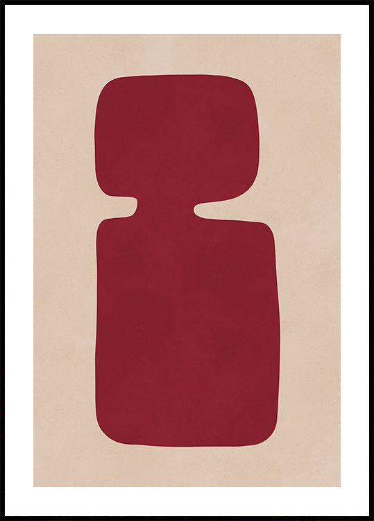 Crimson Silhouette Poster