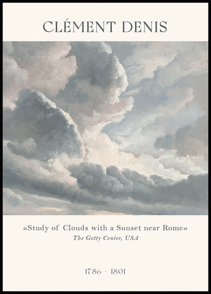 Clément Denis Cloud Study Poster