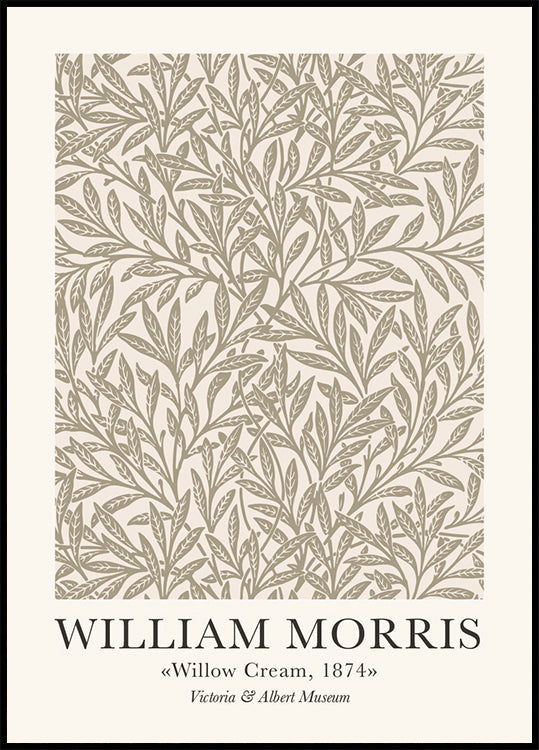 William Morris Willow Cream Poster