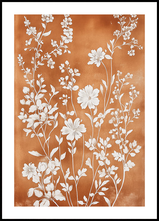 Terracotta Floral Poster