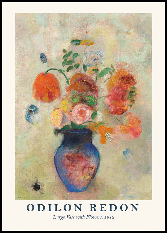 Large Vase With Flowers, Odilon Redon 1912 Poster