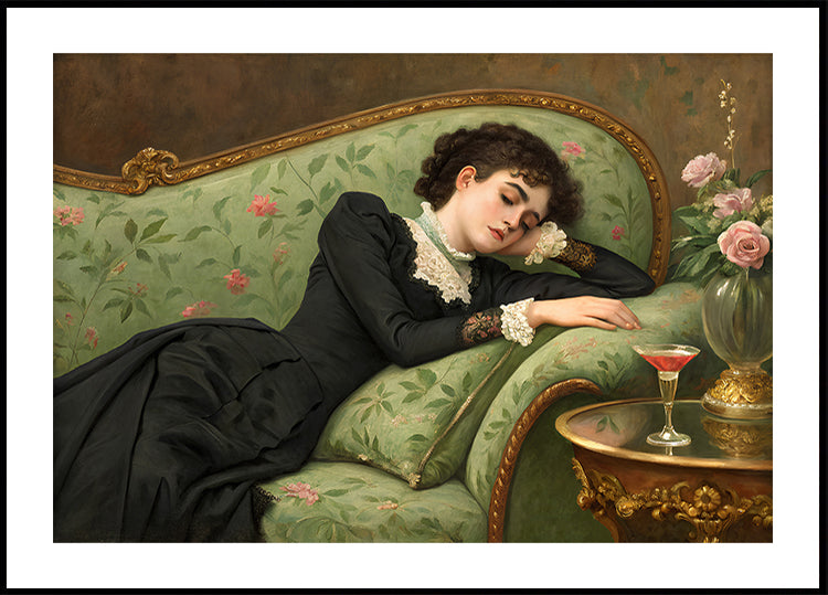 Victorian Elegance with Martini Poster