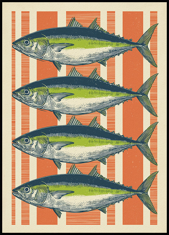 Four Fishes Poster