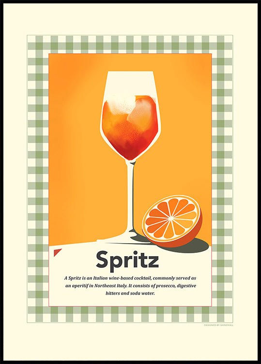 Spritz retro print Poster