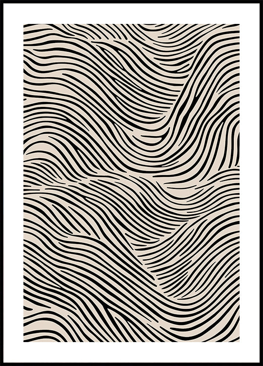 Flowing Lines Art Poster