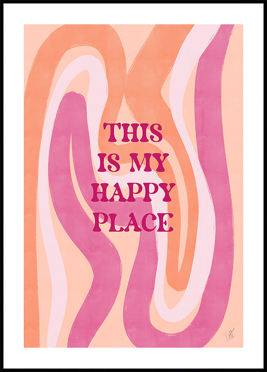 Peach'Pink Explosion No. 4 Poster