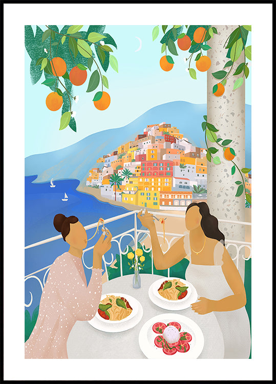 Girls in Positano  Poster