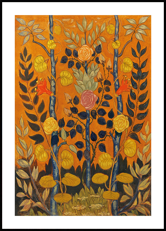 Autumn Botanical Pattern Poster
