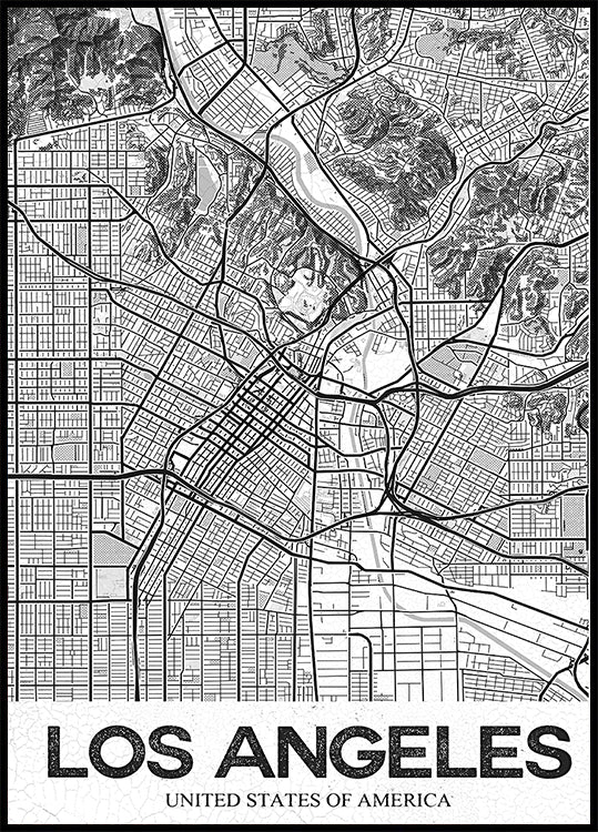 Los Angeles White Poster