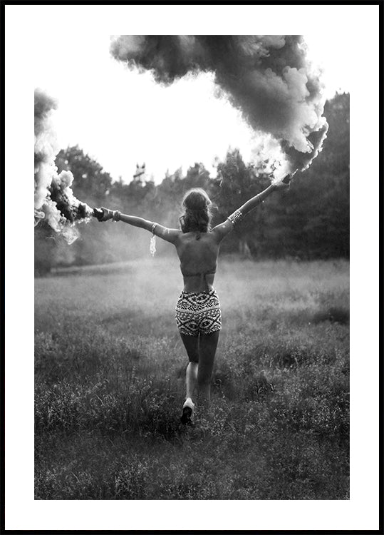 Wild and Free Smoke Art Poster