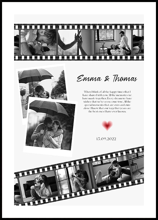 Anniversary Film Photo Collage Poster