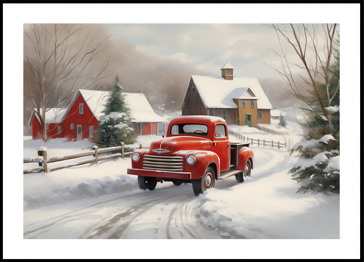 Christmas Truck Poster