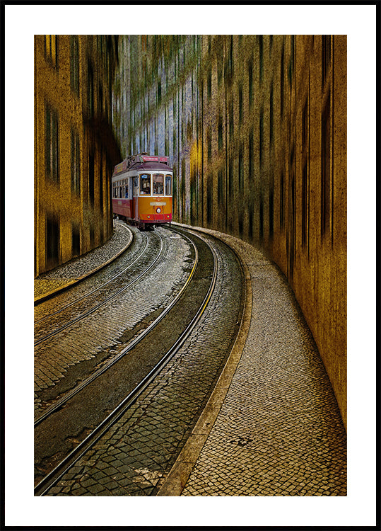 Railway with tram Poster