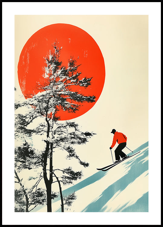 Skiing In Japan Poster