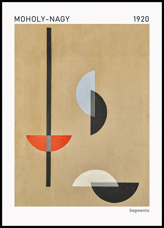 Segments Bauhaus abstract, Moholy-Nagy, 1920 Poster