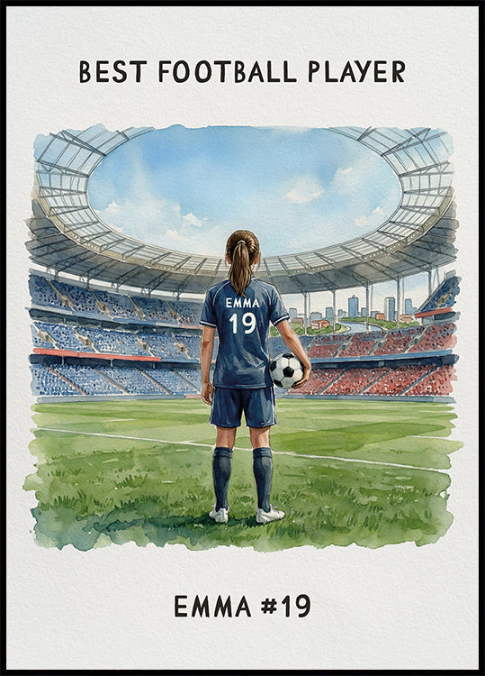 Youth football Girl Personal 2 Poster