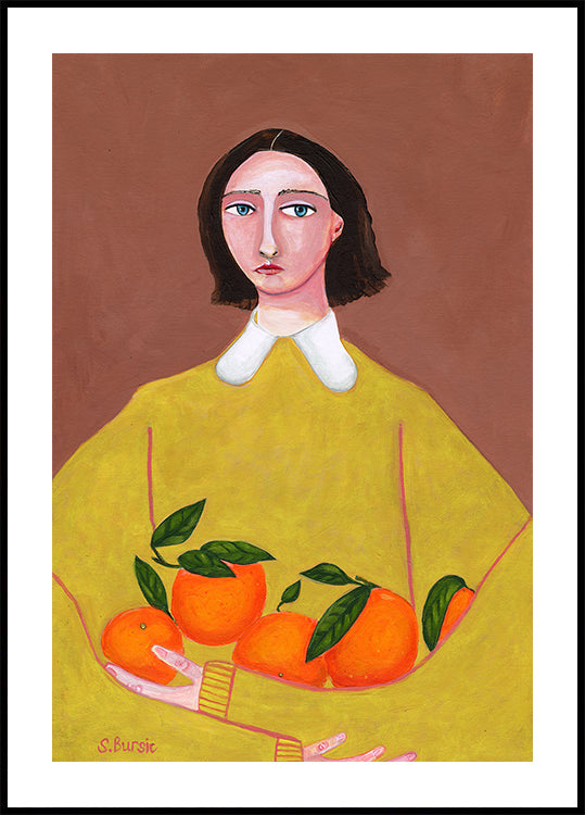 Lady with Oranges Poster