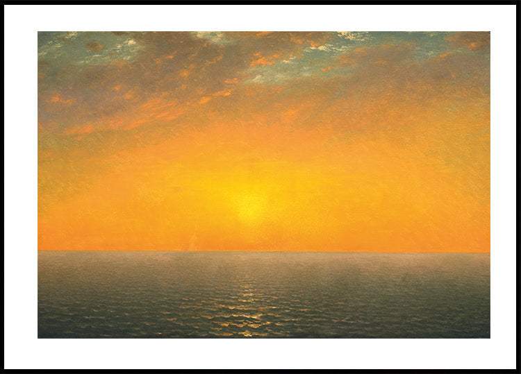 Golden Horizon Over Water Poster