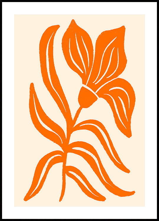 Abstract Orange Poster