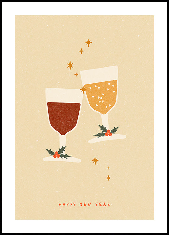 Make a wish to the clinking of glasses Poster