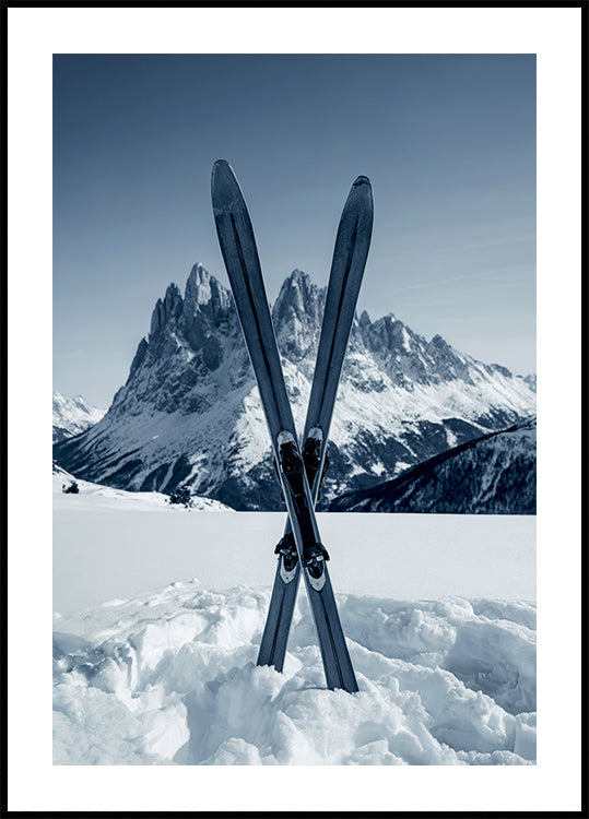 Crossed Skis Poster