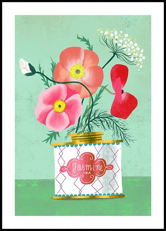 Poppies In Jasmine Tea Poster