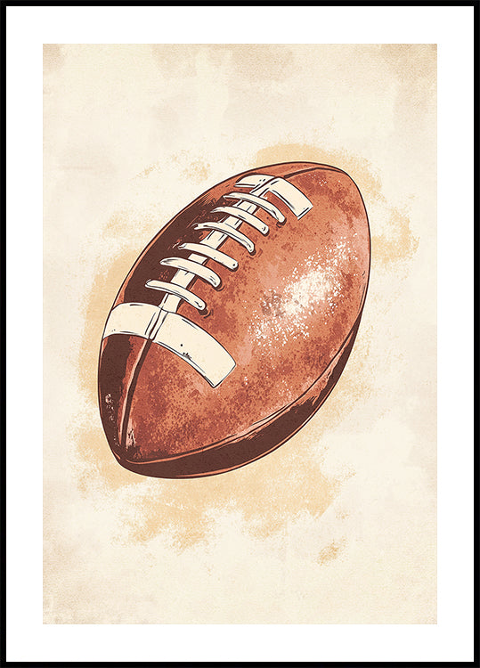 American Football Ball Poster