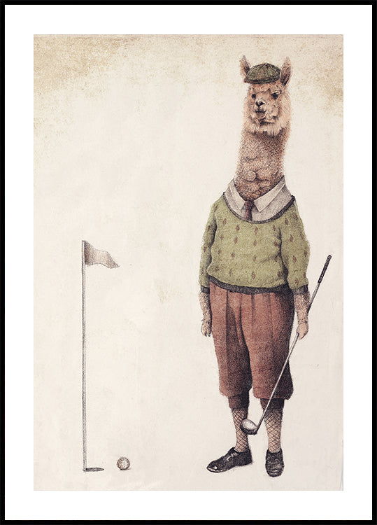 Alpaca Golf Club Poster