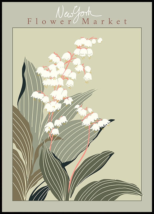Flower Market New York Lily of the valley Poster