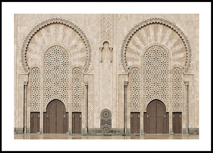 Twin Doors of Hassan II Mosque, Casablanca Poster