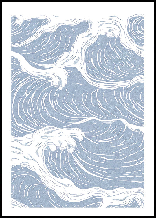 Abstract Ocean Wave Poster