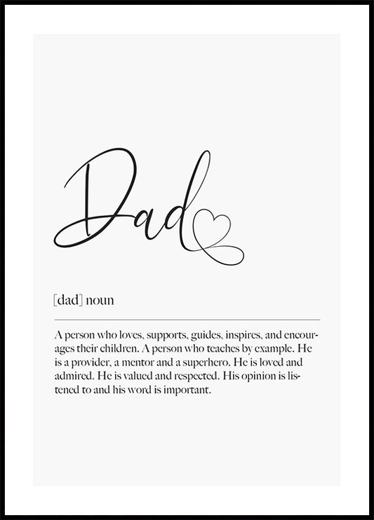 Father Definition Personalized Poster