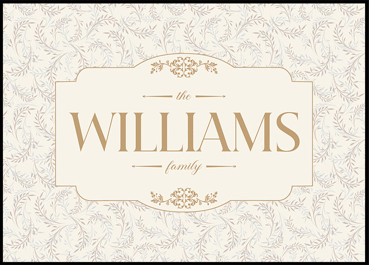 Last Name Family sign Personal Poster