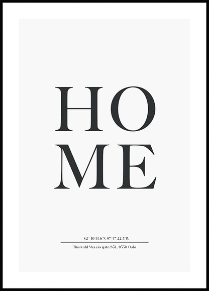 Our Home, Personalized Coordinates Poster