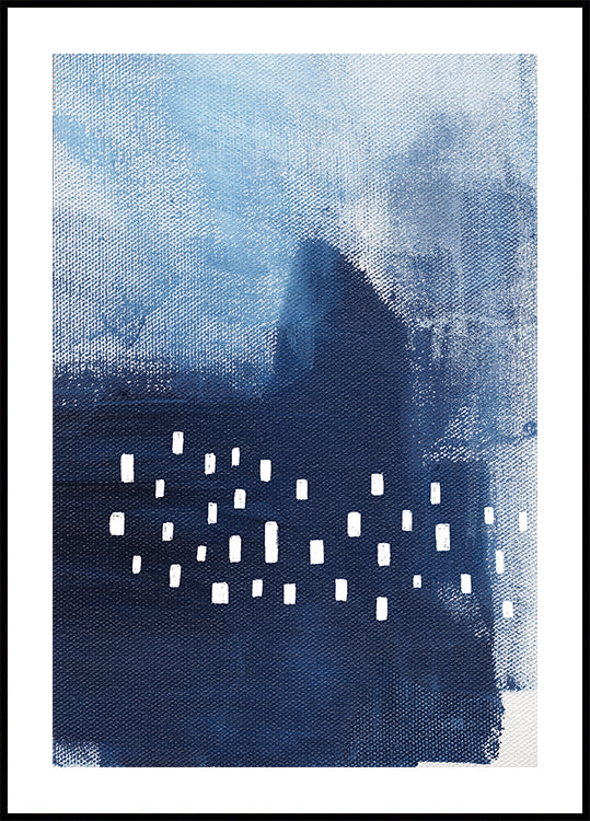 Blue Hues And White Rectangular Elements