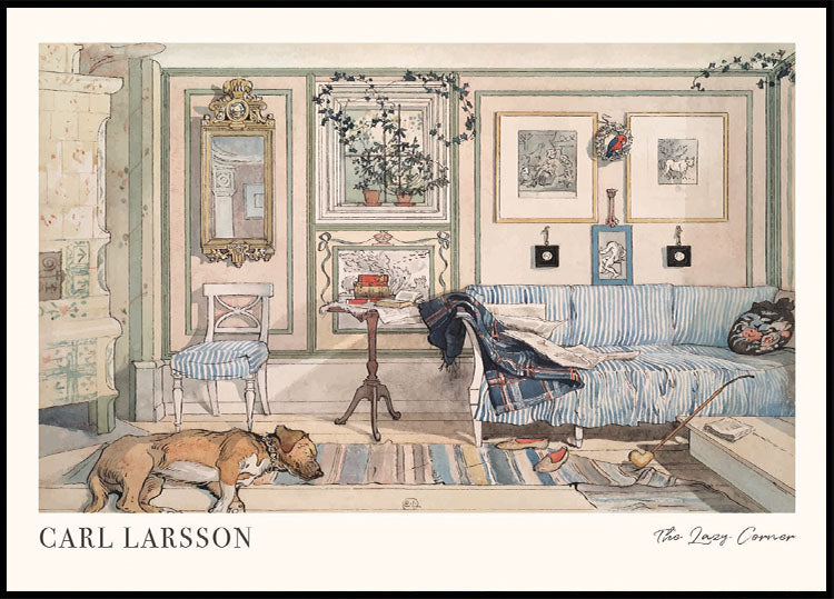 The Lazy Corner by Carl Larsson Poster
