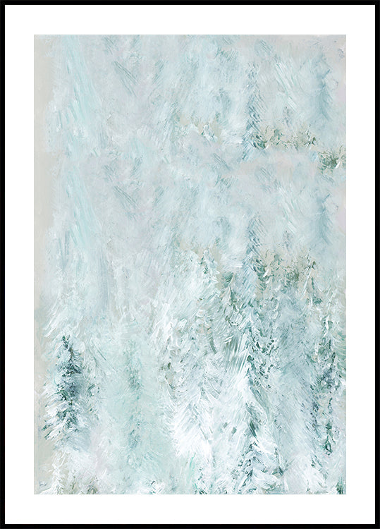 Winter White Forest Scene 1 Poster