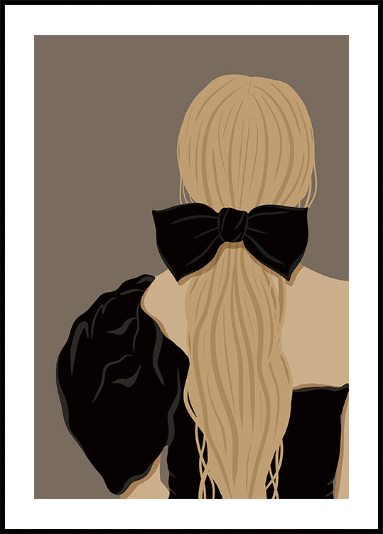 Woman with Black Bow Poster