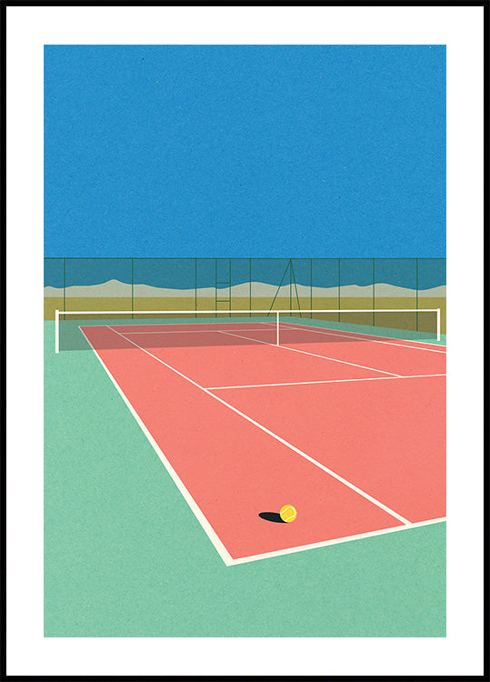 Tennis Court In the Desert Poster