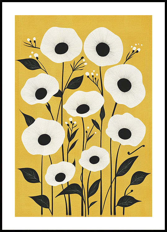 Abstract Wildflowers Poster