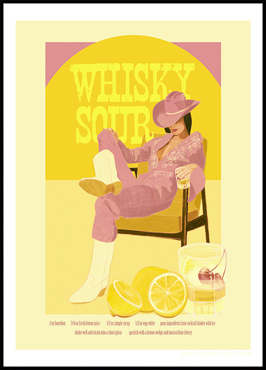 Jlr Whiskysour Pink Copy Poster