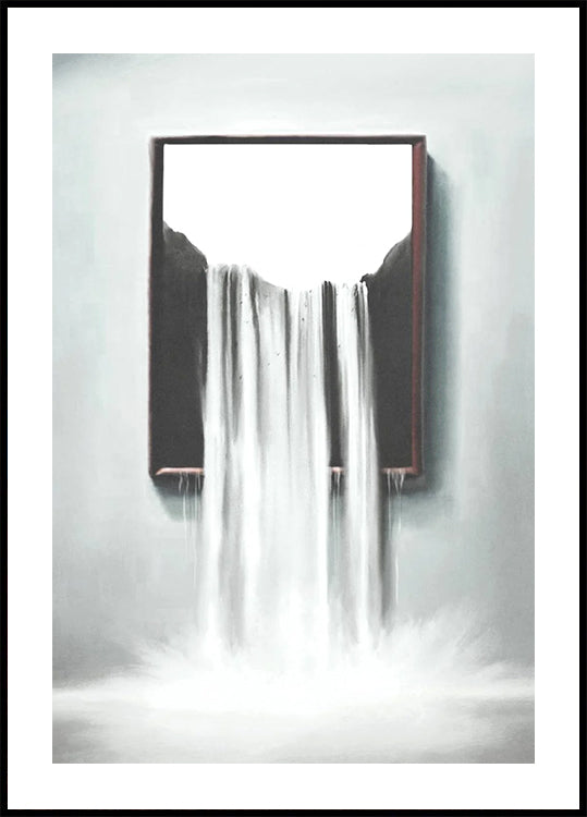 Surreal Waterfall Frame Poster
