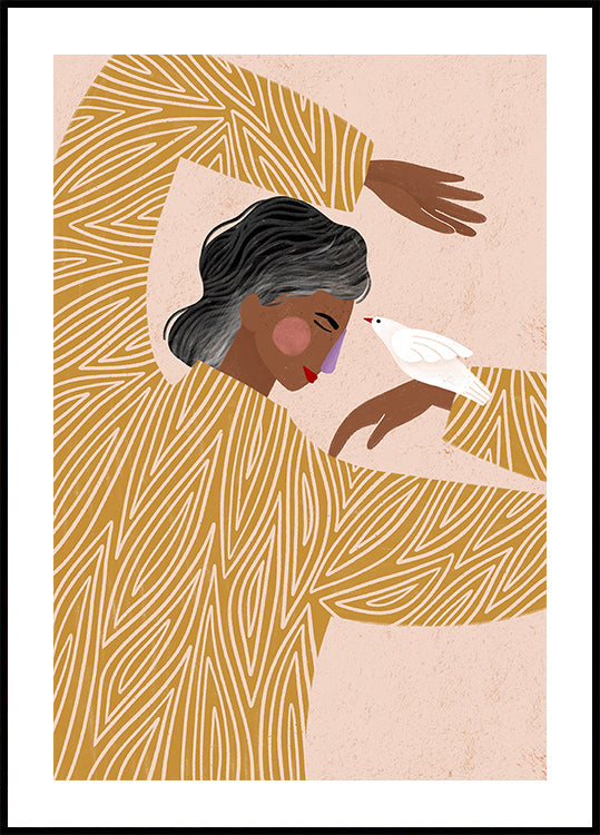 The Woman With a Bird Poster