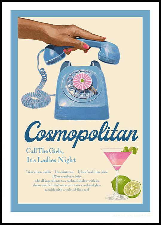 Blue Cosmo Poster