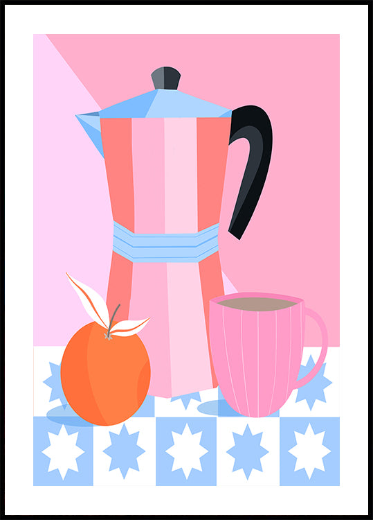 Still Life with Moka Pot Poster