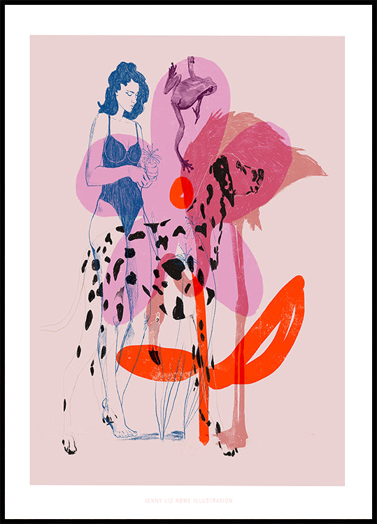 Abstrakt Pink Poster